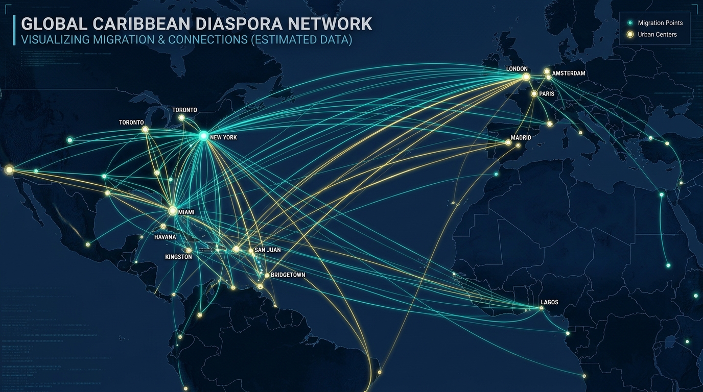 Caribbean diaspora global network connections
